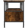 vidaXL TV Cabinet Smoked Oak 100x35x45 cm Engineered Wood&Iron