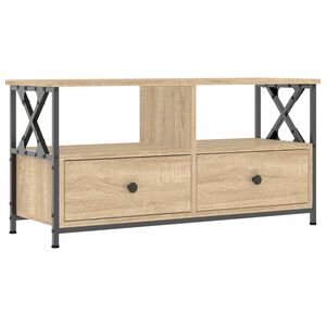 vidaXL TV Cabinet Sonoma Oak 90x33x45 cm Engineered Wood&Iron