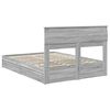 vidaXL Storage Bed Grey Sonoma 140 x 200 cm Engineered Wood