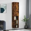 vidaXL Highboard Smoked Oak 34.5x34x180 cm Engineered Wood