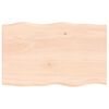 vidaXL Table Top 80x50x2 cm Untreated Solid Wood Oak Live Edge