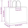 vidaXL Paper Bags 250 pcs with Handles Green 32x17x25 cm