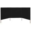 vidaXL 3-panel Wind Screen Fabric 400x160 cm Black