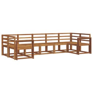 vidaXL Outdoor Sofa Set 7 pcs Natural Solid Acacia Wood