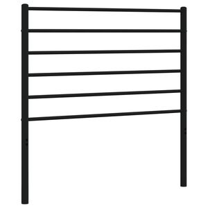 vidaXL Headboard | Black | Steel | Single | Headboard | Rectangular