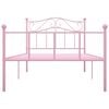 vidaXL Bed Frame without Mattress Pink Metal 90x200 cm