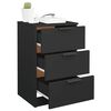 vidaXL Bedside Cabinets 2 pcs Black 40x36x65 cm