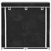 vidaXL Fabric Shoe Cabinet with Cover 115 x 28 x 110 cm Black