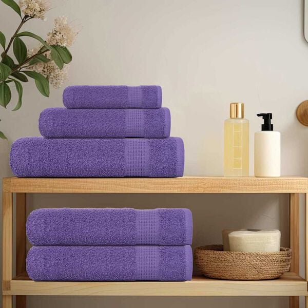 vidaXL Bath Towels "FROGN" 10 pcs Purple 100x150 cm 360 gsm