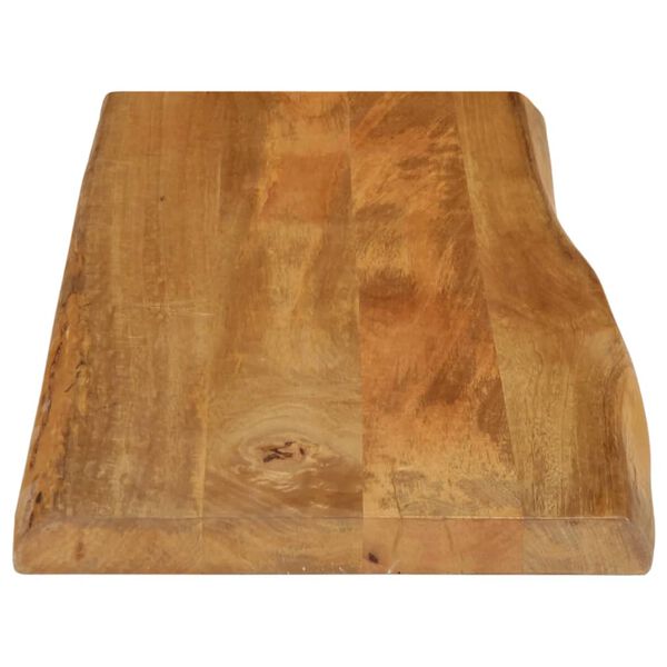 vidaXL Table Top 80x40x2.5 cm Live Edge Solid Wood Mango