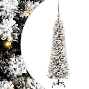 vidaXL Artificial Christmas Tree with 150 LEDs with Stand White 120 cm