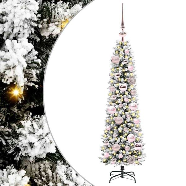 vidaXL Artificial Christmas Tree with 150 LEDs with Stand White 120 cm