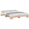 vidaXL Bed Frame Brown 200 x 220 cm Solid Pine Wood