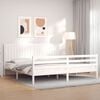 vidaXL Bed Frame without Mattress White 200x200 cm Solid Wood