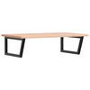 vidaXL Basin Shelf Wall Mounted Steel and Solid Wood Beech