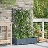 vidaXL Garden Planter 2 pcs LiGht Grey 80 x 40 x 125.5 cm Steel