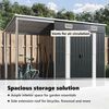 vidaXL Garden Shed with Extended Roof Anthracite 277x107x181 cm Steel