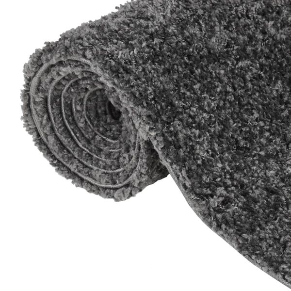vidaXL Shaggy Rug High Pile Anthracite 140x200 cm