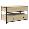 vidaXL Coffee Table Sonoma Oak 85x50x50 cm Engineered Wood and Metal