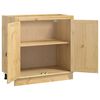 vidaXL Cabinet with Shelf Honey 80 x 46 x 81.5 cm Solid Pine Wood
