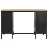 vidaXL Double Pedestal Desk Solid Firwood and Steel 120x50x76 cm
