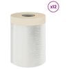vidaXL Dust Sheet with Adhesive Tape 12 pcs Transparent 30 x 3300 cm