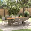vidaXL Garden Dining Set 9 pcs Grey Poly Rattan
