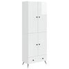 vidaXL Cabinet Set 2 pcs High Gloss White Engineered Wood