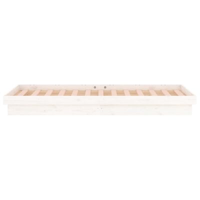 vidaXL LED Bed Frame White 90x200 cm Solid Wood