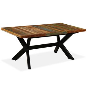 vidaXL Dining Table | Brown | Solid Mango Wood | 180 cm | Seats Many