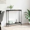 vidaXL Console Table Black Oak 75 x 22.5 x 75 cm Engineered Wood