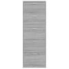vidaXL Shoe Cabinet Grey Sonoma 59x17x169 cm Engineered Wood