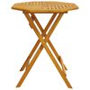 vidaXL Folding Garden Table Ø60x75 cm Solid Wood Acacia