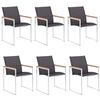 vidaXL 7 Piece Garden Dining Set Solid Teak Wood and Stainless Steel