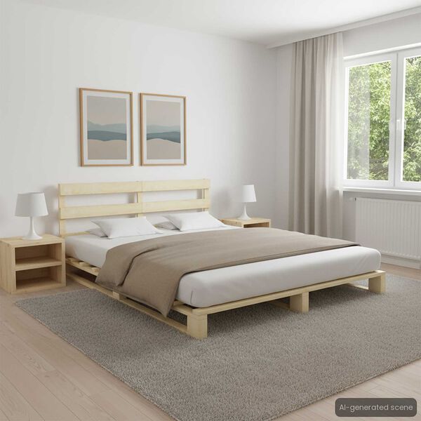 vidaXL Pallet Bed Frame without Mattress 140x200 cm Solid Wood Pine