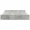 vidaXL Storage Bed Frame Concrete Grey 135 x 190 cm Engineered Wood