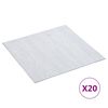vidaXL Self-adhesive Flooring Planks 20 pcs PVC 1.86 m² White
