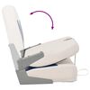 vidaXL Foldable Boat Seat 2 Set with Blue-white Pillow