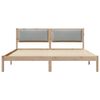 vidaXL Bed Frame Light Grey 180 x 200 cm Solid Pine Wood