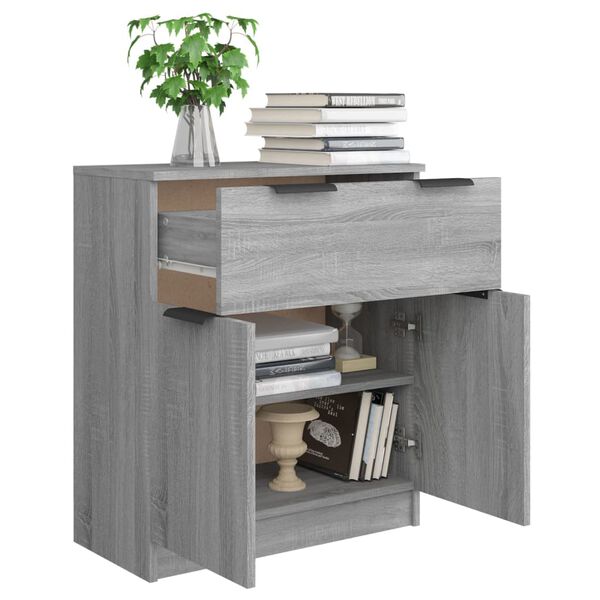 vidaXL Sideboard Grey Sonoma 60x30x70 cm Engineered Wood