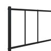 vidaXL Metal Bed Frame without Mattress with Footboard Black 80x200cm