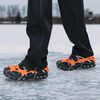 vidaXL Ice Cleats for Shoes with 10 Spikes Orange S Stainless Steel