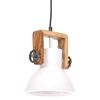 vidaXL Industrial Hanging Lamp 25 W White Round 19 cm E27