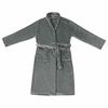 vidaXL Bathrobe without Hood Dark Grey M Flannel