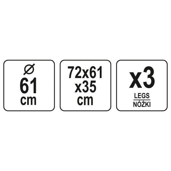 Lund Fire Pit with Handles Black