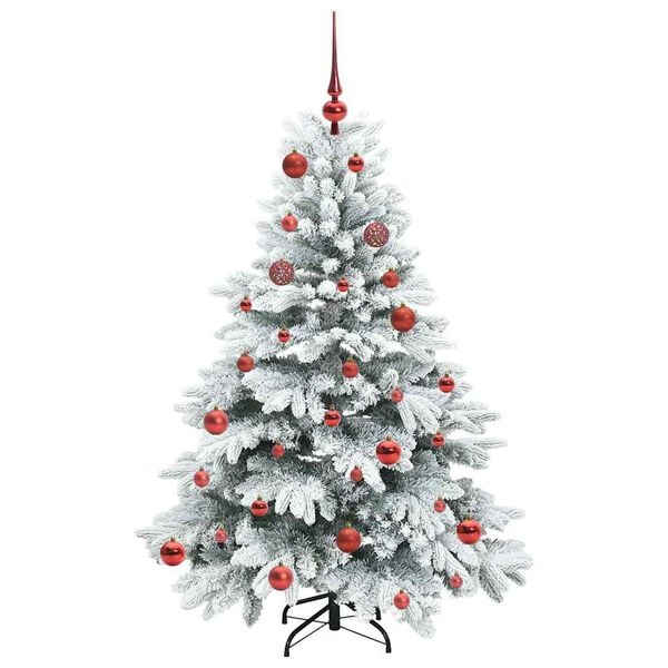 vidaXL Artificial Christmas Tree with 150 LEDs White 150 cm PE and PVC