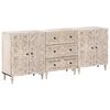 vidaXL Sideboard 3 pcs 60 x 33.5 x 75 cm Solid Mango Wood White