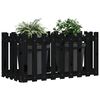 vidaXL Garden Raised Bed with Fence Design Black 100x50x70 cm Solid Wood Pine