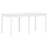 vidaXL 7 Piece Garden Dining Set White Solid Wood Pine