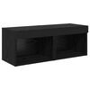 vidaXL TV Wall Units 8 pcs Black Oak Engineered Wood